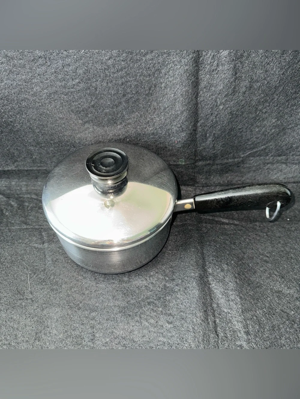 Vintage Revere Ware 1801 1 Qt Pot w/Lid Stainless Steel Tri Ply Bottom USA